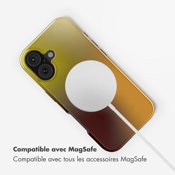 Selencia Coque arrière Vivid avec MagSafe Apple iPhone 17 - Gradient Olive Dust