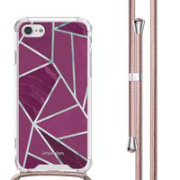 imoshion Coque Design avec cordon iPhone SE (2022 / 2020) / 8 / 7 - Bordeaux Graphic