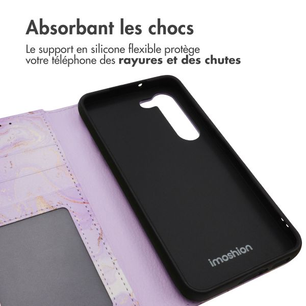 imoshion ﻿Étui de téléphone portefeuille Design Samsung Galaxy S23 - Purple Marble