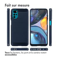 imoshion Coque Brushed Motorola Moto G22 - Bleu foncé