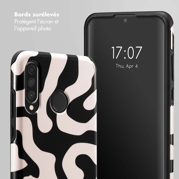 Selencia Coque arrière Vivid Tough Huawei P30 Lite - Art Wave Black