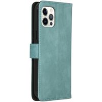 imoshion Étui de télephone portefeuille de luxe Apple iPhone 12 (Pro) - Bleu clair