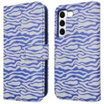 imoshion ﻿Étui de téléphone portefeuille Design Samsung Galaxy S22 - White Blue Stripes