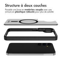 Accezz Coque Givrée Robuste avec MagSafe Samsung Galaxy S24 Plus - Noir