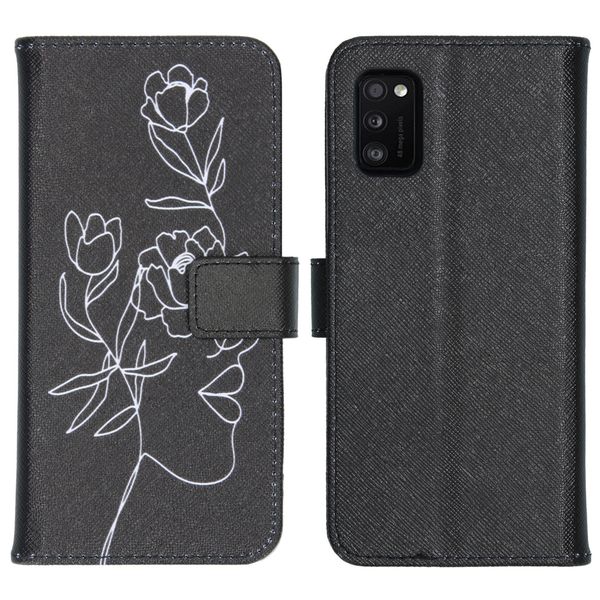 imoshion Coque silicone design Galaxy A41 - Woman Flower Black