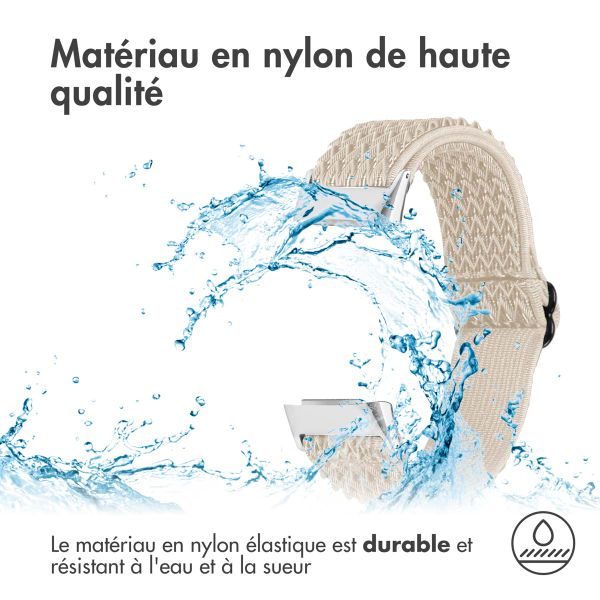 imoshion Bracelet élastique en nylon le Fitbit Charge 5 / Charge 6 - Beige