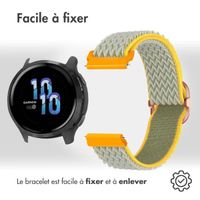 imoshion Bracelet élastique en nylon - Connexion universelle de 22 mm - Vert / Jaune