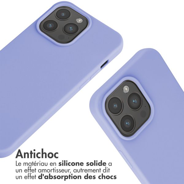 imoshion ﻿Coque en silicone avec cordon iPhone 15 Pro Max - Violet