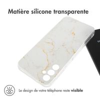 imoshion Coque Design Samsung Galaxy A14 (5G/4G) - White Marble