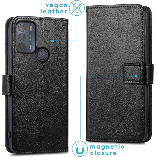 imoshion Étui de téléphone portefeuille Luxe Motorola Moto G50 - Noir