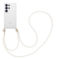 imoshion Coque avec dragonne + bracelet - Perles Samsung Galaxy S25 Ultra - Transparent