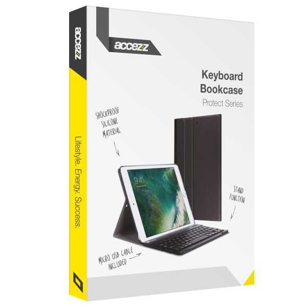 Accezz Étui Bluetooth Clavier AZERTY Apple iPad 9 (2021) 10.2 pouces / iPad 8 (2020) 10.2 pouces / iPad 7 (2019) 10.2 pouces 