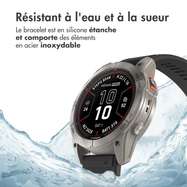 imoshion Bracelet QuickFit® en silicone - Connexion Garmin Watch 26 mm - Noir