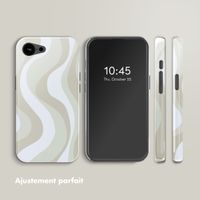 Selencia Coque arrière Vivid avec MagSafe Apple iPhone 16e - Desert Waves Beige