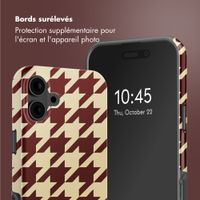 Selencia Coque arrière Vivid avec MagSafe Apple iPhone 16 - Pied-de-Poule