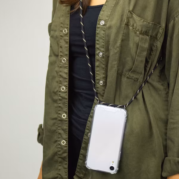 imoshion Coque arrière transparente avec cordon Samsung Galaxy S21 - Noir & Doré