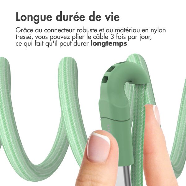 imoshion Braided USB-C vers câble USB-C - 2 mètre - Vert