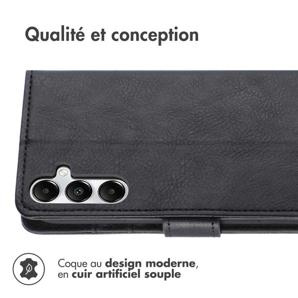 imoshion Étui de téléphone portefeuille Luxe Samsung Galaxy S25 - Noir