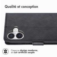 imoshion Étui de télephone portefeuille Apple iPhone 16 - Noir