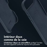 Accezz Coque arrière en cuir avec MagSafe Apple iPhone Air - Nightfall Blue