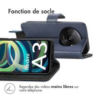 imoshion Étui de télephone portefeuille Xiaomi Redmi A3 - Bleu foncé
