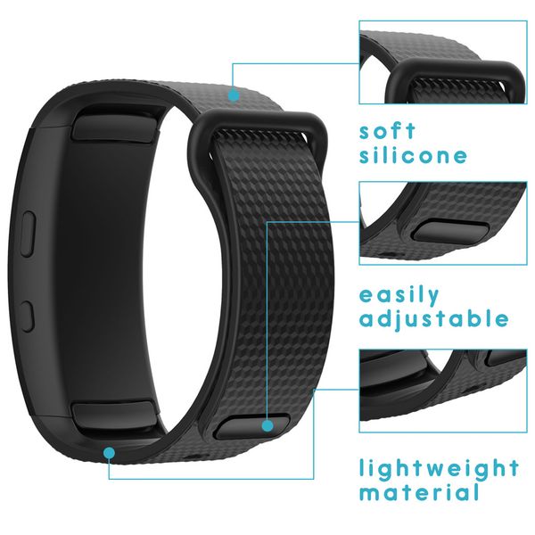 imoshion Bracelet silicone le Samsung Gear Fit 2 / 2 Pro - Noir