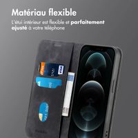 imoshion Étui de téléphone portefeuille Slim Apple iPhone 12 (Pro) - Noir