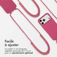 imoshion Coque arrière Color avec cordon amovible et MagSafe Apple iPhone 17 Pro Max - Raspberry
