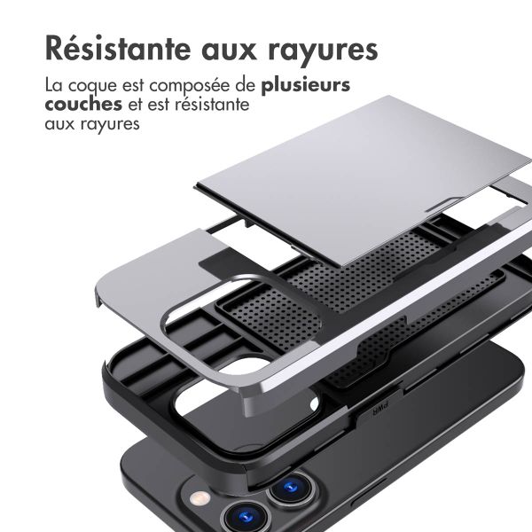 imoshion Coque arrière avec porte-cartes iPhone 15 Pro - Gris