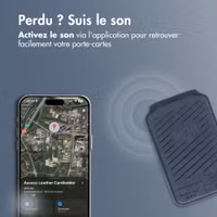 Accezz Portefeuille en cuir magnétique avec support - Compatible avec Apple Find My - Nightfall Blue
