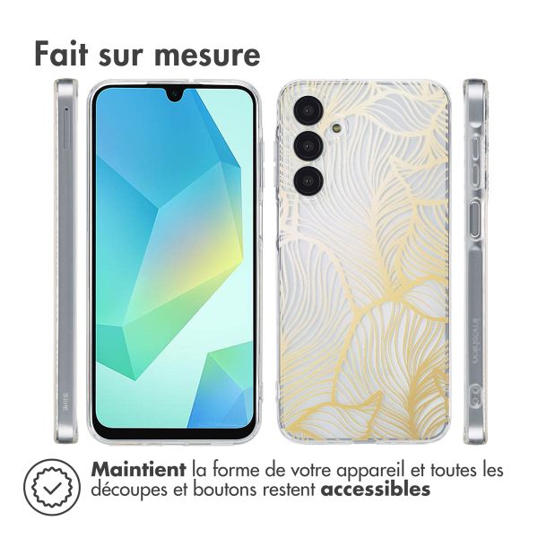 imoshion Coque Design Samsung Galaxy A16 - Golden Leaves Transparent