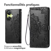 imoshion Etui de téléphone portefeuille Mandala OnePlus Nord CE 3 / CE 3 Lite - Noir