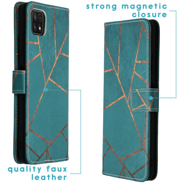 imoshion Coque silicone design Galaxy A22 (5G) - Blue Graphic