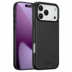 Accezz Coque arrière en cuir avec MagSafe Apple iPhone 17 Pro Max - Onyx Black