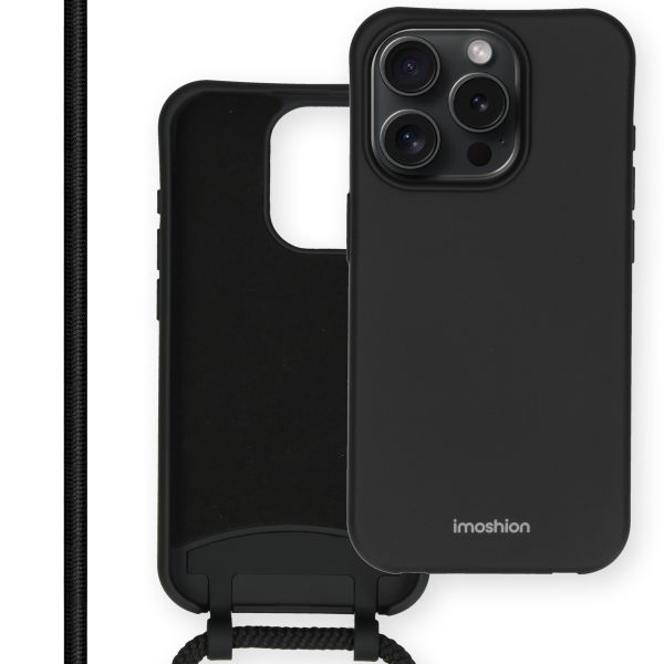 imoshion Coque de couleur avec cordon amovible iPhone 15 Pro - Noir