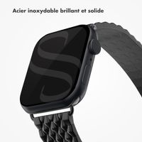 Selencia Bracelet dragon en acier Apple Watch Series 1 t/m 9 / SE (38/40/41 mm) | Series 10 / 11 (42 mm) - Noir
