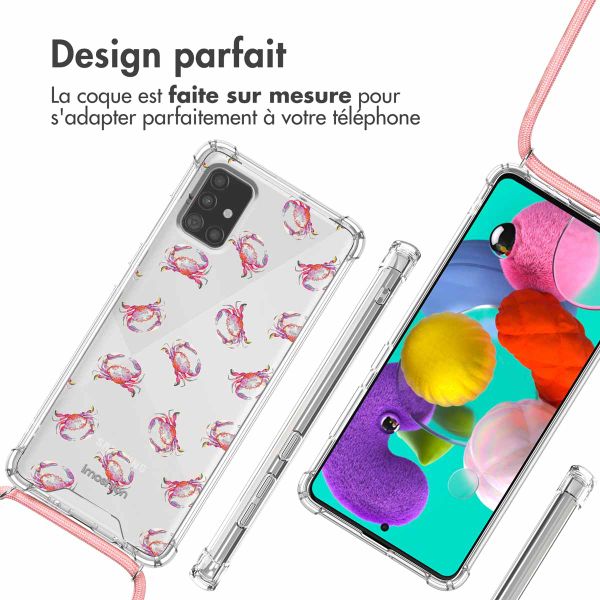 imoshion Coque Design avec cordon Samsung Galaxy A51 - Crab Watercolor