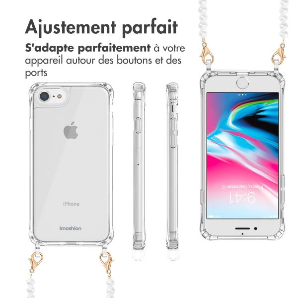 imoshion Coque avec cordons de téléphone Apple iPhone SE (2022 / 2020) / 8 / 7 - Perles
