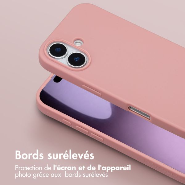 Selencia Coque silicone avec cordon amovible Apple iPhone 17 - Sand Pink