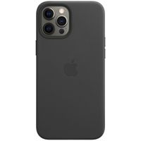 Apple Coque Leather MagSafe Apple iPhone 12 Pro Max - Black