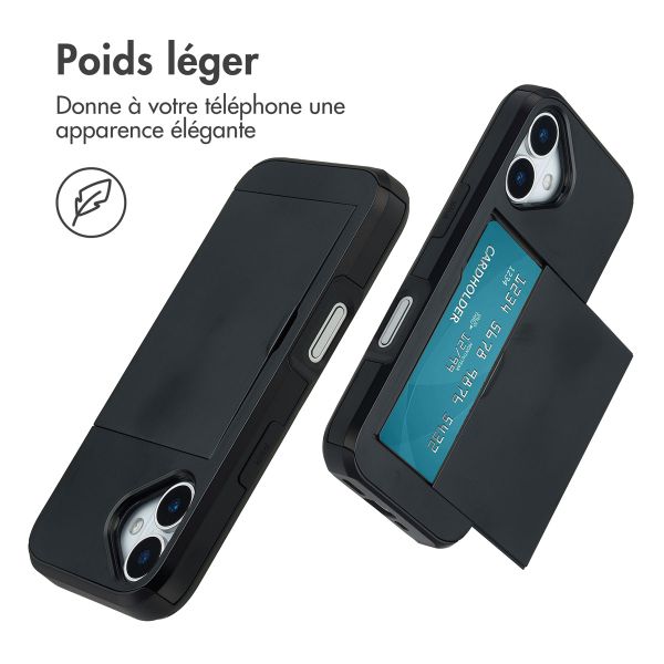 imoshion Coque arrière avec porte-cartes Apple iPhone 17 - Noir
