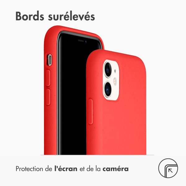 Accezz Coque Liquid Silicone iPhone 11 - Rouge