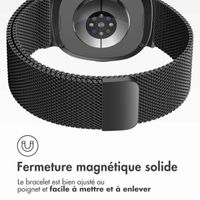 imoshion Bracelet magnétique milanais Samsung Galaxy Watch 8 (40/44mm) / Classic (46mm) - Noir
