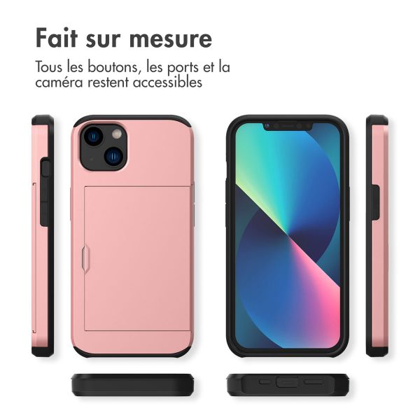 imoshion Coque arrière avec porte-cartes Apple iPhone 13 - Rose Doré