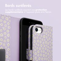 imoshion Étui de télephone portefeuille Design Apple iPhone SE (2022 / 2020) / 8 / 7 / 6(s) - White Daisy