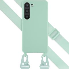 Selencia Coque silicone avec cordon amovible Samsung Galaxy S23 - Turquoise