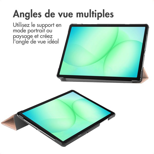 imoshion Coque tablette Trifold Samsung Galaxy Tab A11 Plus - Rose Gold