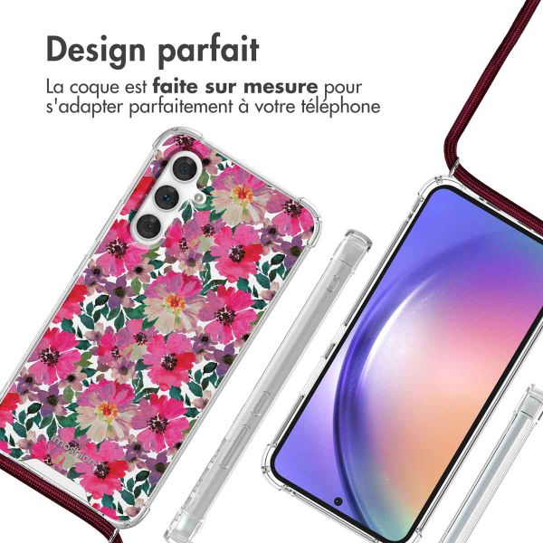 imoshion Coque Design avec cordon Samsung Galaxy A54 (5G) - Flower Water