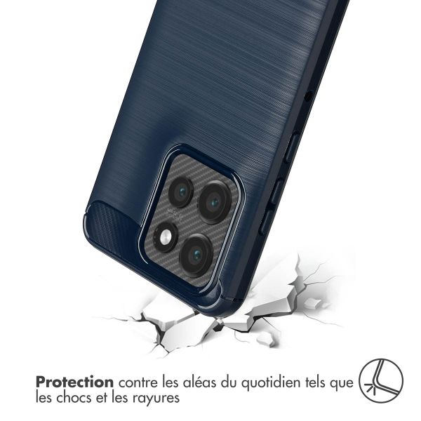 imoshion Coque Brushed Motorola Thinkphone 25 / Motorola Edge 50 Neo / Edge 60 Neo - Bleu foncé