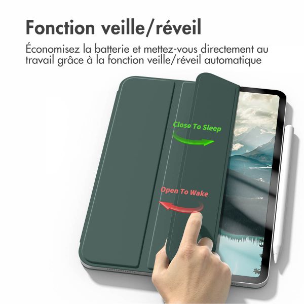 imoshion Magnetic etui de téléphone portefeuille Apple iPad Pro 11 (2022 / 2021 / 2020 / 2018) - Vert foncé